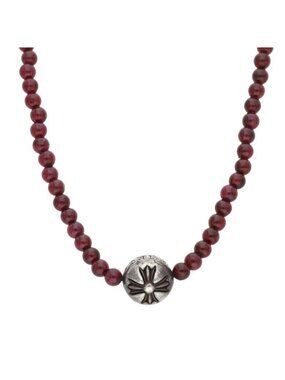 Chrome Hearts 4 Bead Necklace Silver